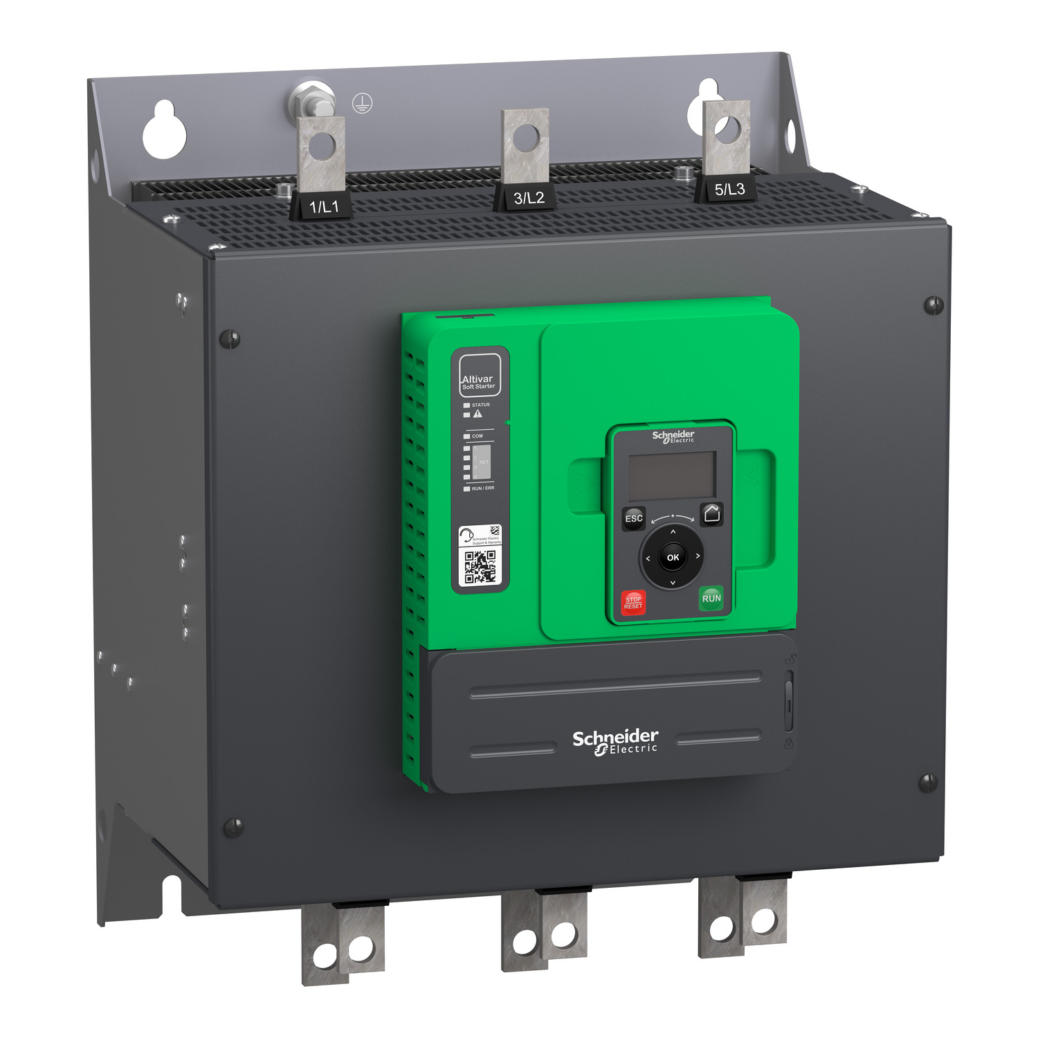 Schneider Electric ATS480C25Y Altivar Yumuşak Yolverici ATS480, 250 A, 208...690V AC, kontrol beslemesi 110...230V AC
