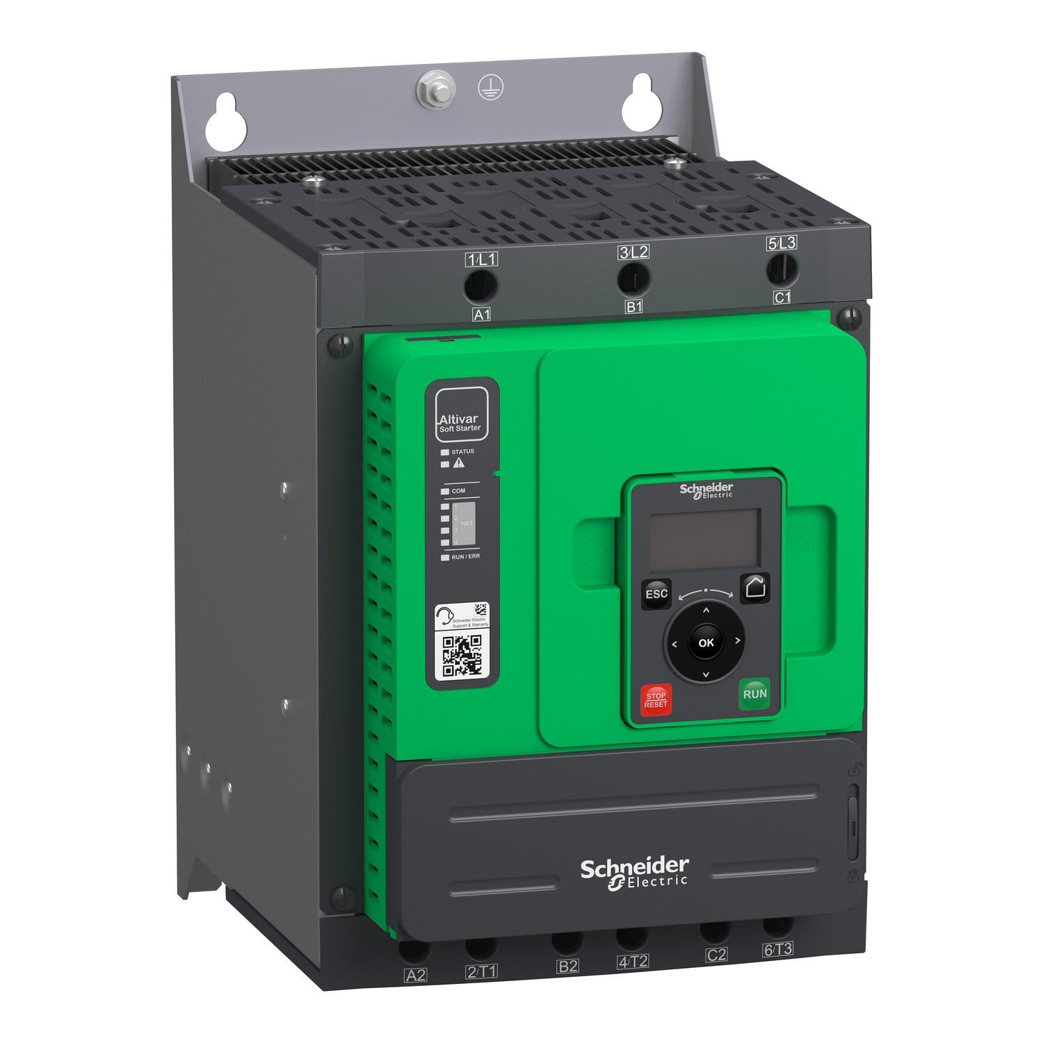 Schneider Electric ATS480D88Y Altivar Yumuşak Yolverici ATS480, 88 A, 208...690V AC, kontrol beslemesi 110...230V AC