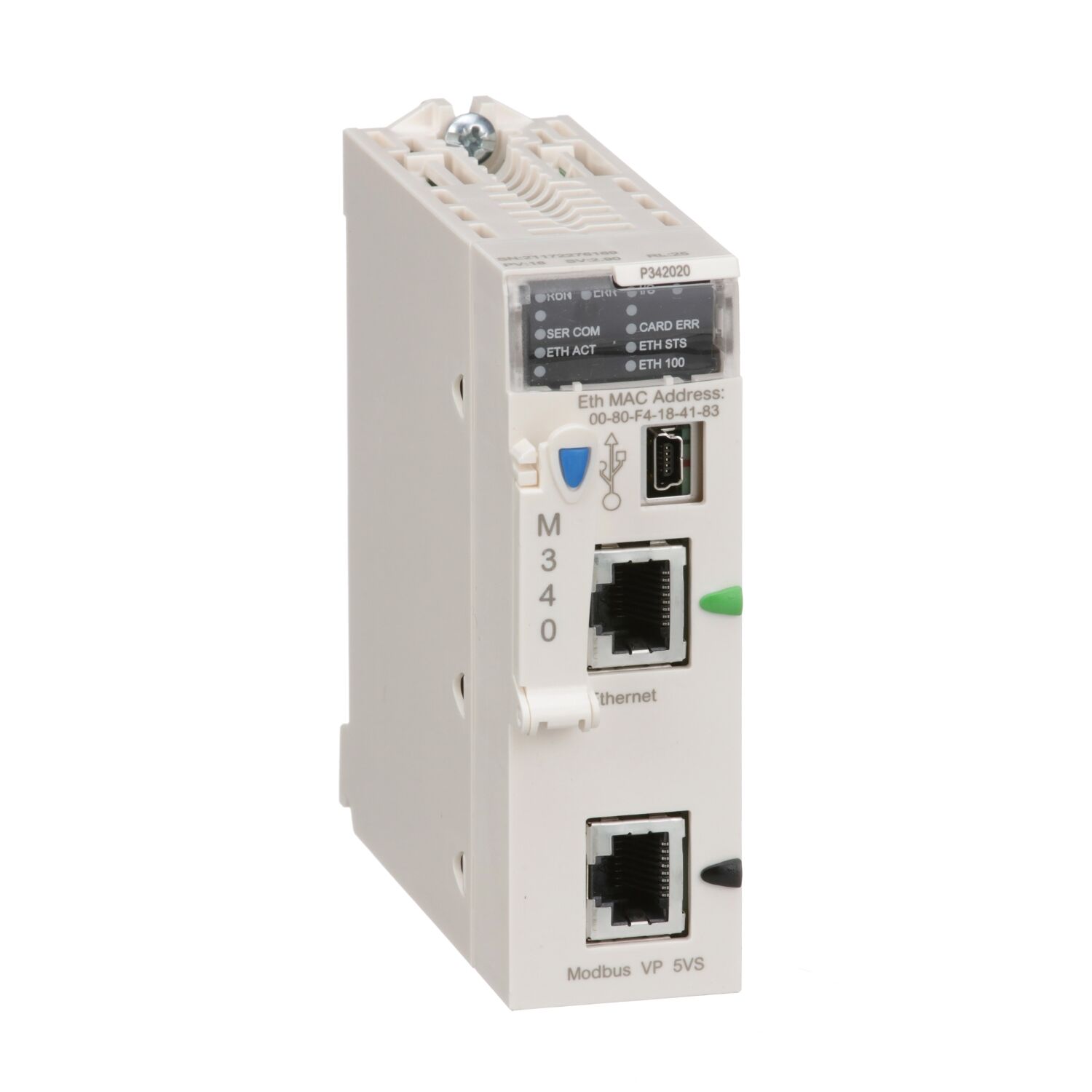 Schneider Electric BMXP342020 İşlemci Modülü M340 - Maks 1024 Dijital + 256 Analog G/Ç - Modbus - Ethernet