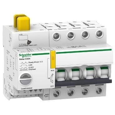 Schneider Electric A9C62410 Reflex İc60N Ti24 10 A 4P Eğri C Entegre Kontrol Mcb