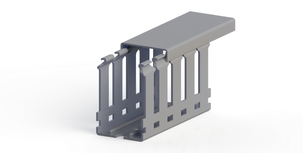 Klemsan 5554060WS KKD 4060 40X60 Kablo Kanalı (Gri) (Kalın Slot)