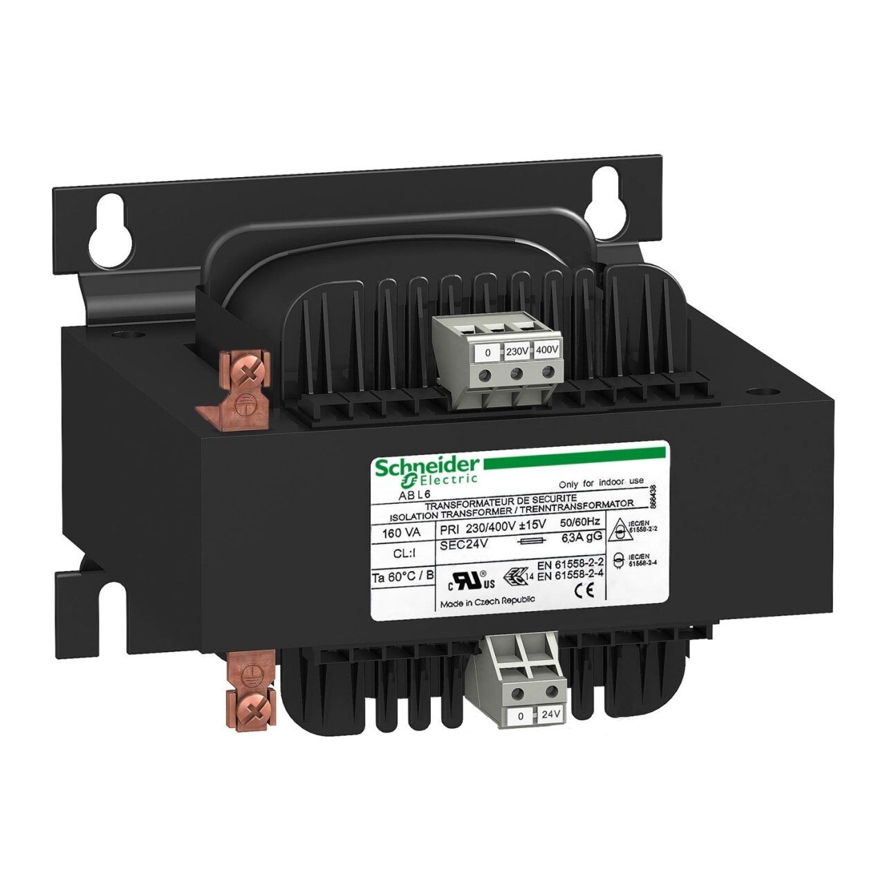 Schneider Electric ABL6TS06B Gerlim transformatörü 230-400/24V 63VA