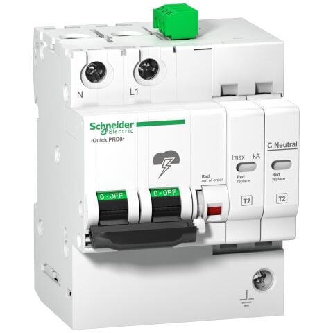 Schneider A9L16295 iQuick PRD20r Modüler Kesinti Durdurucu 1 Kutup + N - 264V Uzaktan Aktarmalı
