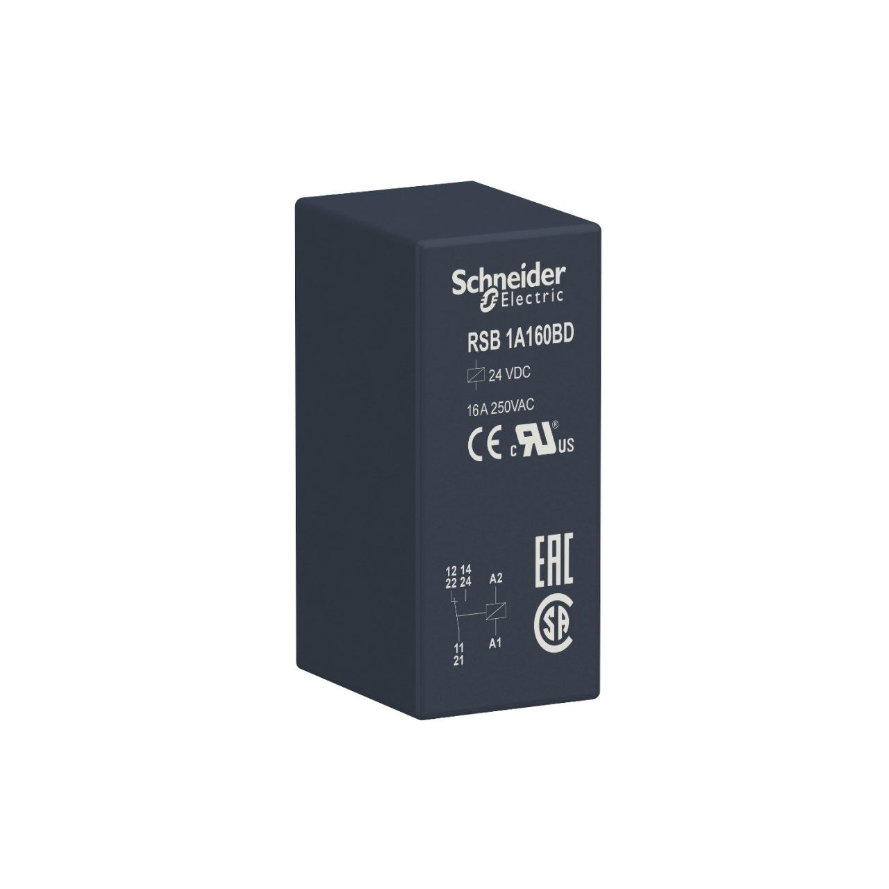 Schneider Electric RSB1A160BD 24 V DC  Arabirim Röleleri (RSB)