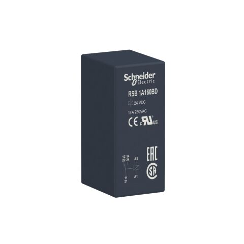 Schneider Electric RSB1A160BD 24 V DC  Arabirim Röleleri (RSB)