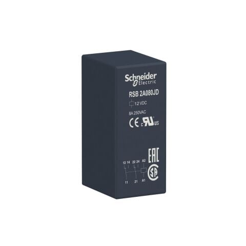 Schneider Electric RSB2A080JD 12 V DC  Arabirim Röleleri (RSB)