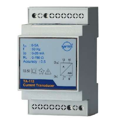 Entes TA-112 Ölçüm Girişi : 0-5 A Ac, Çıkış : 0-20Ma Dc Akım Ve Gerilim Transüderi M0351