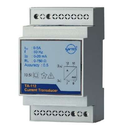 Entes TA-112 Ölçüm Girişi : 0-5 A Ac, Çıkış : 0-20Ma Dc Akım Ve Gerilim Transüderi M0351