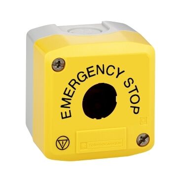 Schneider XALK01H29 Harmony Xald, Xalk, Boş Kontrol İstasyonu, Plastik, Sarı, 1 Kesikli, Acil Durdurma İşaretli Ve Iso13850 Logosu