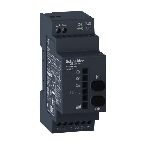Schneider Electric ZBRRD Programlanabilir Al?C? - 2 Röle - 24..240 V Ac/Dc - 2 Dü?Me - 6 Led