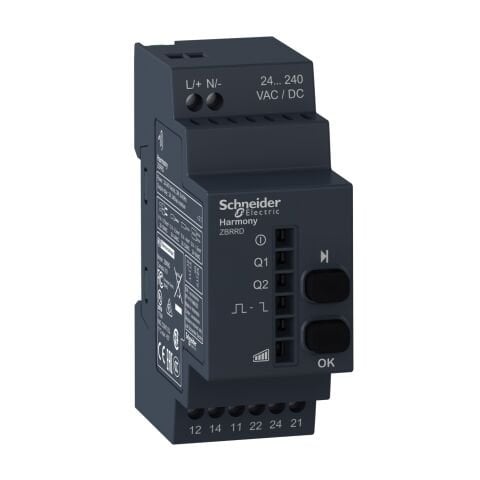 Schneider Electric ZBRRD Programlanabilir Al?C? - 2 Röle - 24..240 V Ac/Dc - 2 Dü?Me - 6 Led
