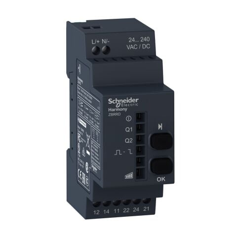 Schneider Electric ZBRRD Programlanabilir Al?C? - 2 Röle - 24..240 V Ac/Dc - 2 Dü?Me - 6 Led