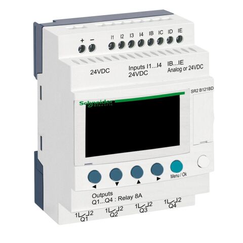 Schneider SR2B121BD Zelio Akıllı Röle 12 GÇ 24VDC 8G 4Ç