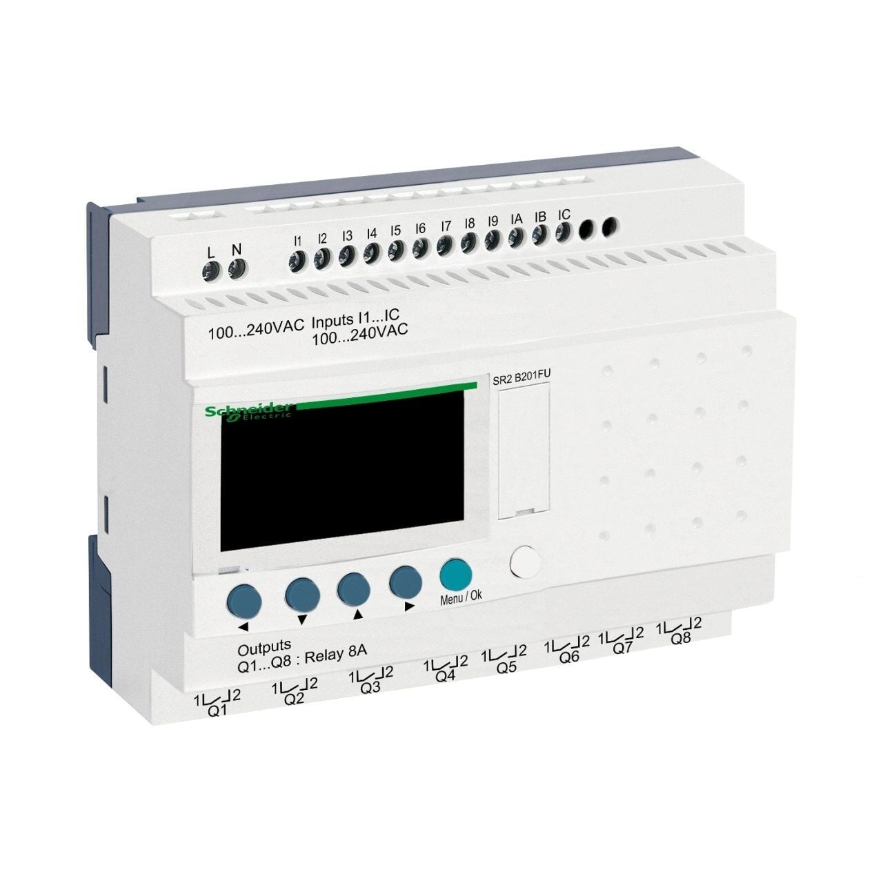 Schneider SR2B201FU Zelio Akıllı Röle 20 GÇ 100-240VAC 12G 8Ç