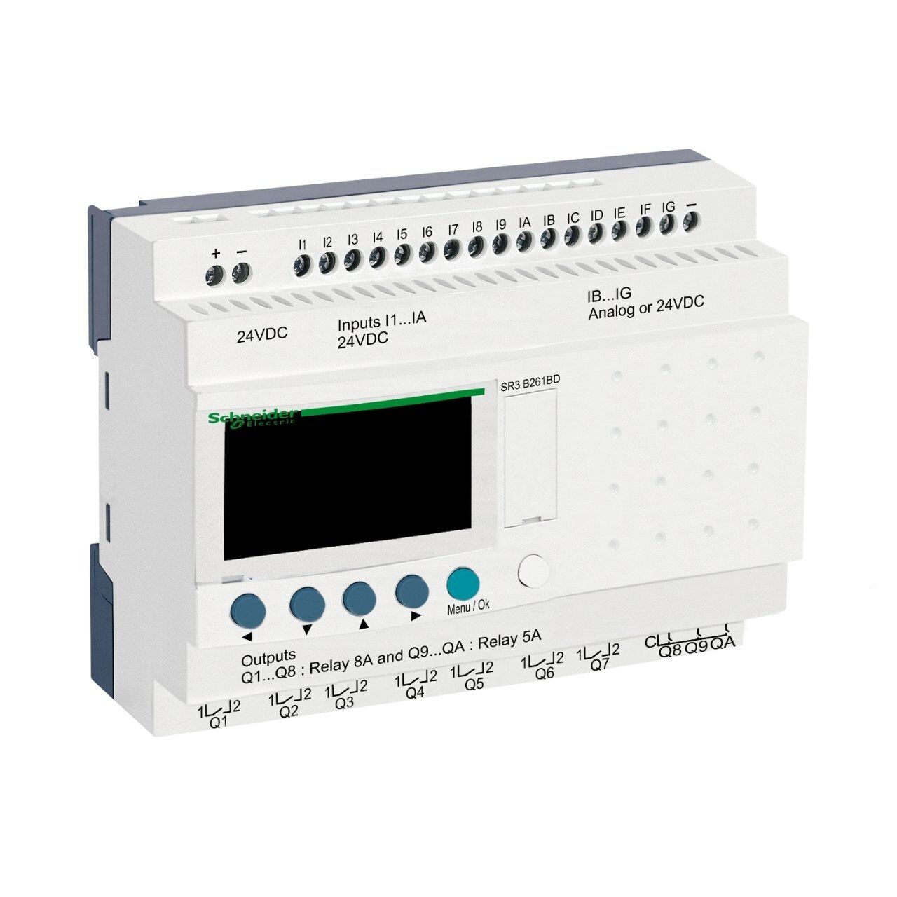 Schneider SR3B261BD Zelio Akıllı Röle 26 GÇ 24VDC 16G 10Ç