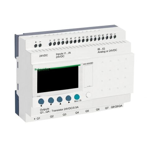 Schneider SR3B262BD Zelio Akıllı Röle 26 GÇ 24VDC 16G 10Ç