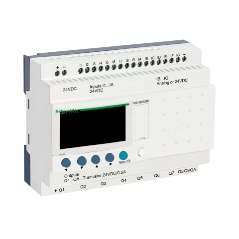 Schneider SR3B262BD Zelio Akıllı Röle 26 GÇ 24VDC 16G 10Ç