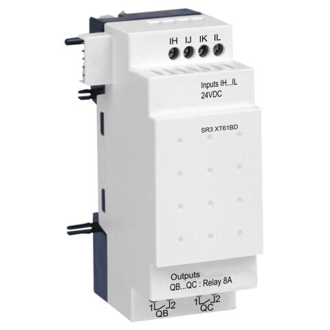 Schneider Electric SR3XT61BD Dijital G/Ç Uzatma Modülü - 6 G Ç - 24 V Dc - Zelio Logic İçin