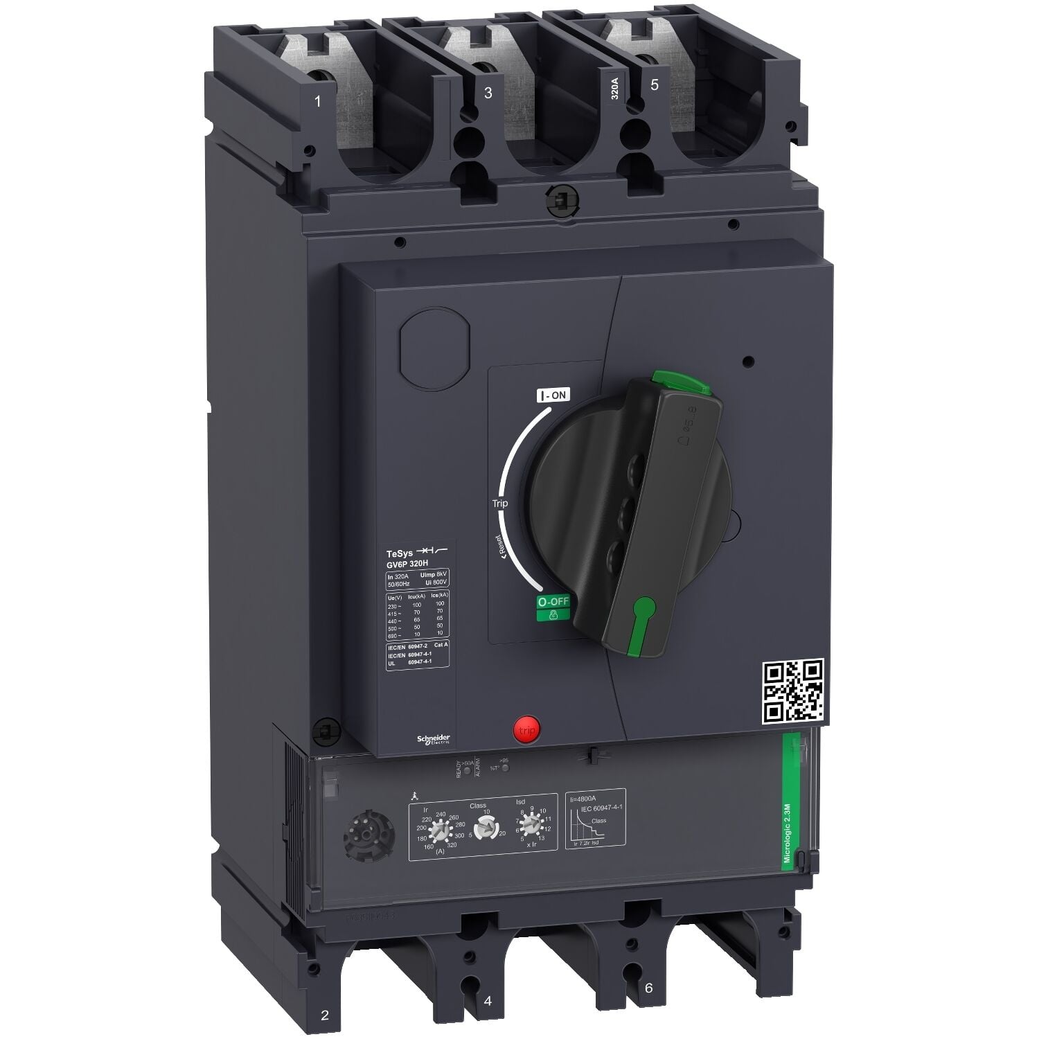 Schneider Electric GV6P320H Tesys Gv6 Motor Devre Kesici Termik Many. 320A 70Ka