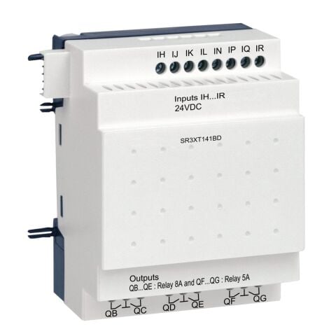 Schneider SR3XT141BD 14 GÇ 24VDC Zelio IO Modülü