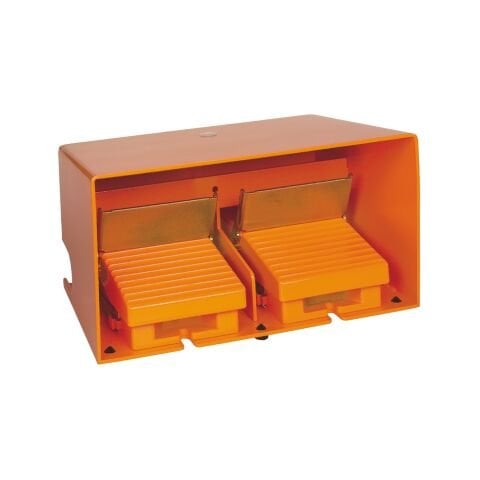 Schneider Electric XPER5110D Çift Ayak Anahtarı - Ip66 - Kapaklı - Metalik - Turuncu - 4 Nk + 4 Na
