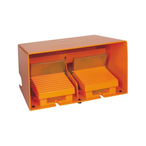 Schneider Electric XPER5110D Çift Ayak Anahtarı - Ip66 - Kapaklı - Metalik - Turuncu - 4 Nk + 4 Na