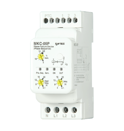 Entes MKC-05P 220Vac Faz Yokluğu Faz Sırası Motor Faz Koruma Rölesi M1728