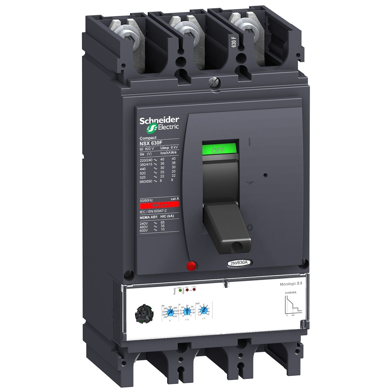 Schneider Electric C63H32D630 Nsx630H  Micrologic 2.3  70Ka