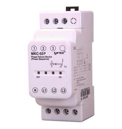 Entes MKC-03P Motor Faz Koruma Rölesi 220Vac Faz Yokluğu , Faz Sırası Hatası 1Co M2710