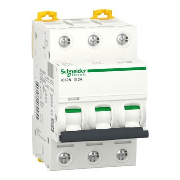 Schneider A9F73302 İc60N - Minyatür Devre Kesici - 3P - 2A - B Eğrisi