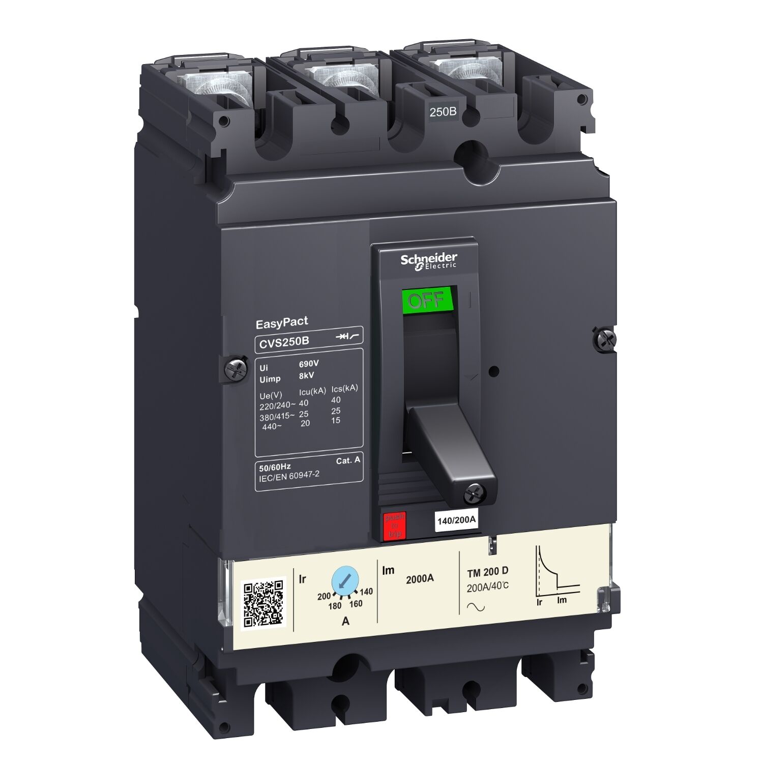 Schneider Electric LV525302 Cvs250B Tm200D 3P3D Devre Kesici