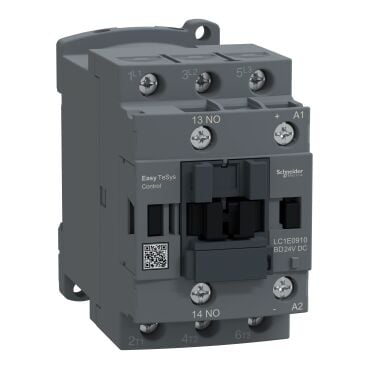 Schneider LC1E0910BD Kontaktör,Easy Tesys Kontrol,Lc1E,3P(3Na),Ac-3,<=440V,9A,24V Dc Bobin,1 Na Yardımcı Kontak