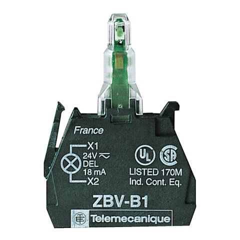 Schneider Electric ZBVB6 Başlık Ø22 Entegre Led 24 V İçin Mavi Işık Bloğu Vida Kelepçesi Terminalleri