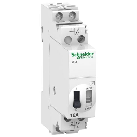 Schneider A9C30115 Darbe Rölesi iTLI 2P 1NO+1NC 16A Bobin 12VDC 24VAC