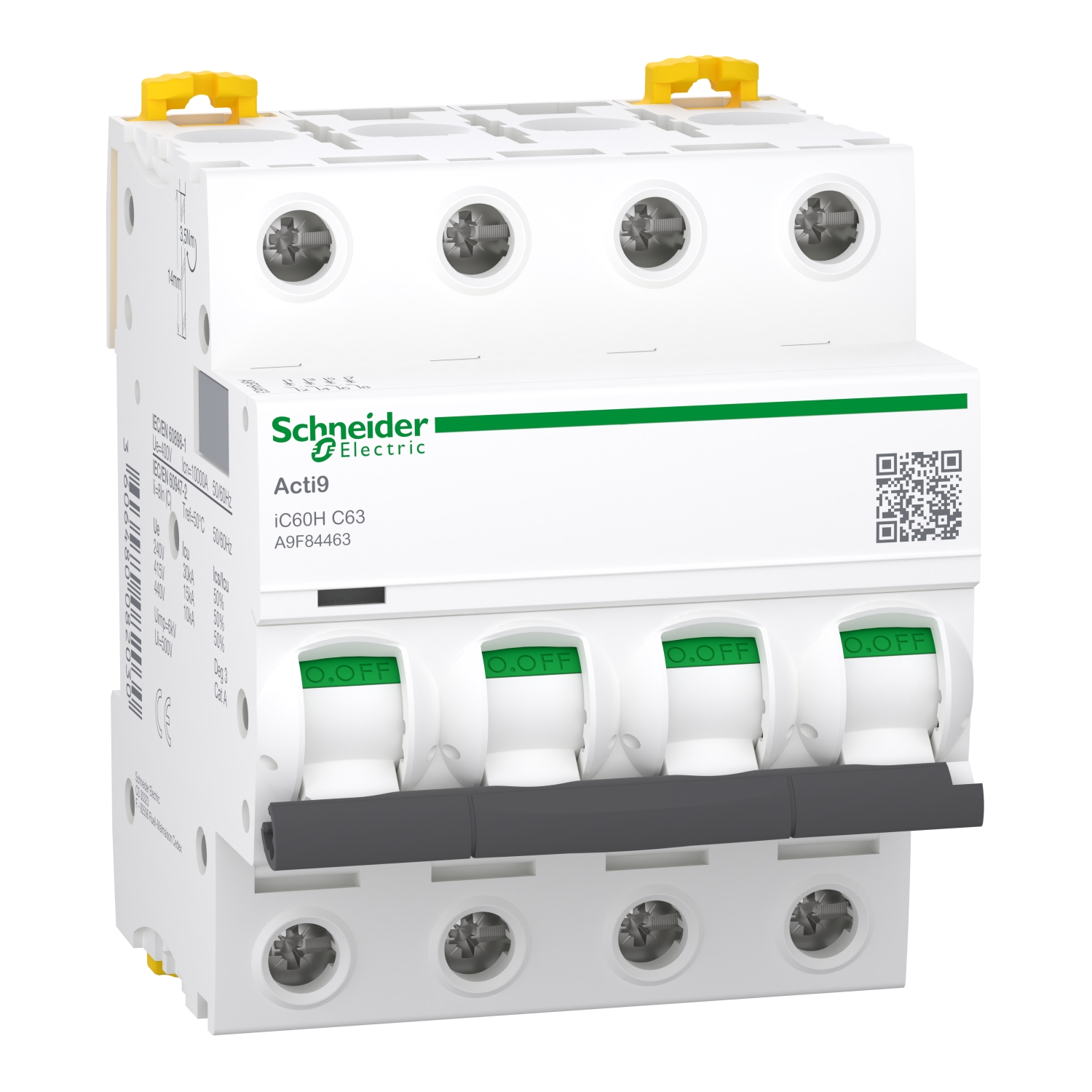 Schneider A9F84463 iC60H 4X63A C Eğrisi Sigorta