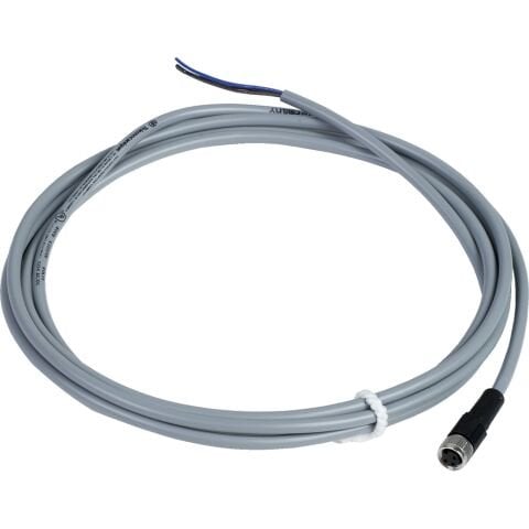 Telemecanique Sensors XZCPV0566L2 Kablolu Konnektör Düz Dişi M12 3Pim Pvc 2M