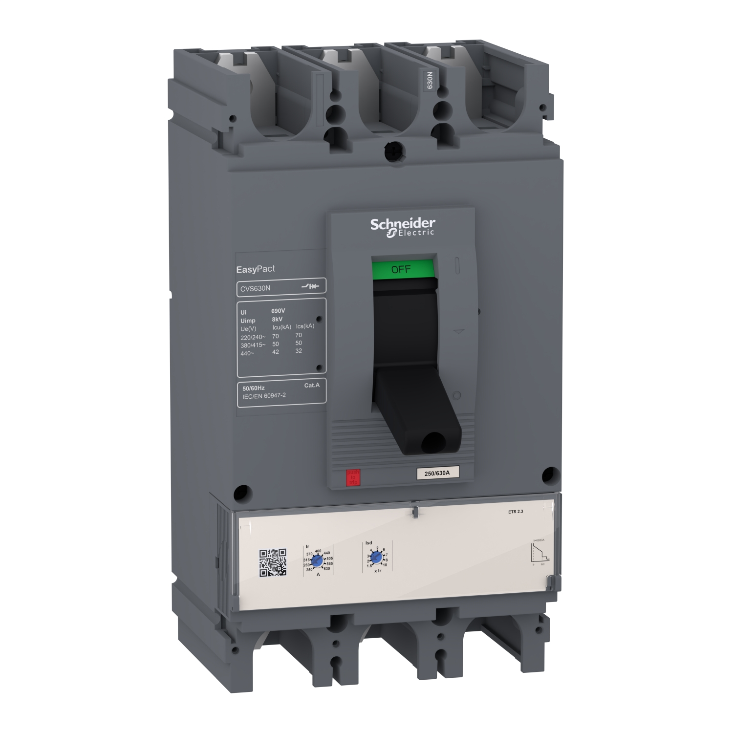 Schneider LV563510 Easypact CVS CVS630N ETS 2.3 Devre Kesici 630A 3P/3d