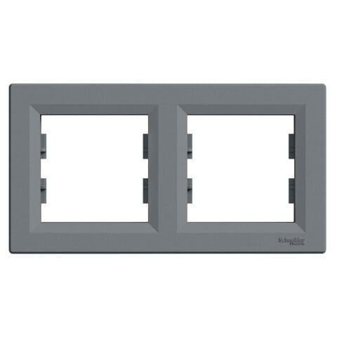 Schneider EPH5800262 Asfora 2li Yatay Çerçeve Çelik