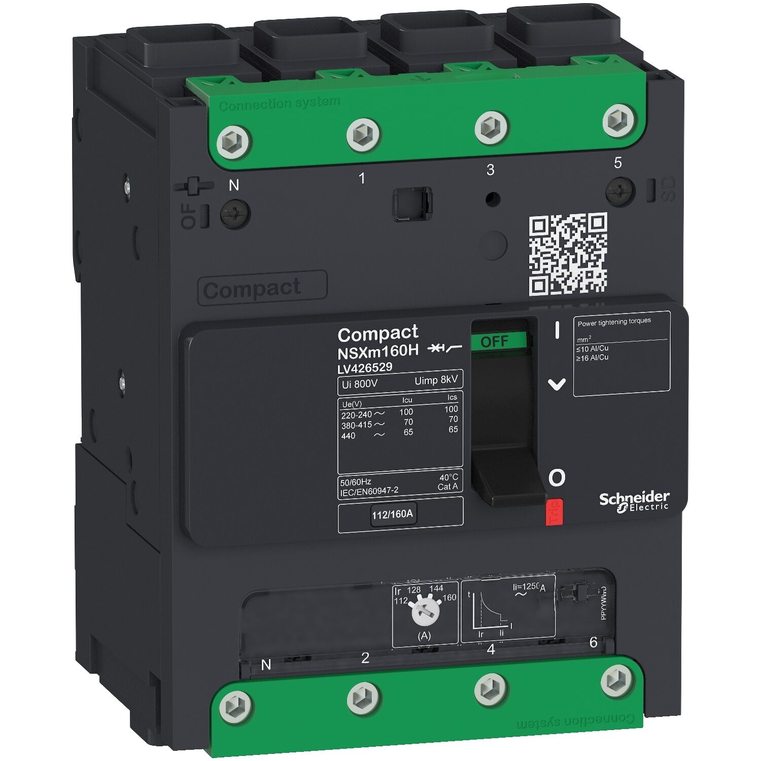 Schneider Electric LV426226 TM80D Devre Kesici,  Nsxm 25Ka 4P/4T Elink