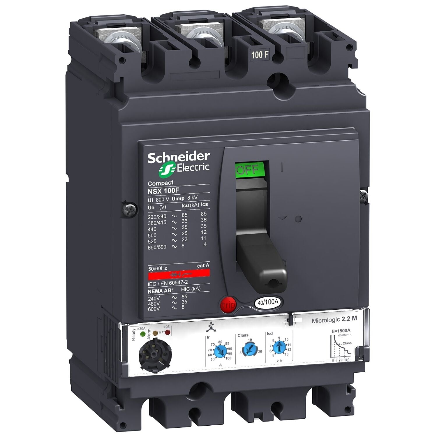 Schneider Electric C10F32D040 Nsx100F Micrologic 2.2 40A 36Ka