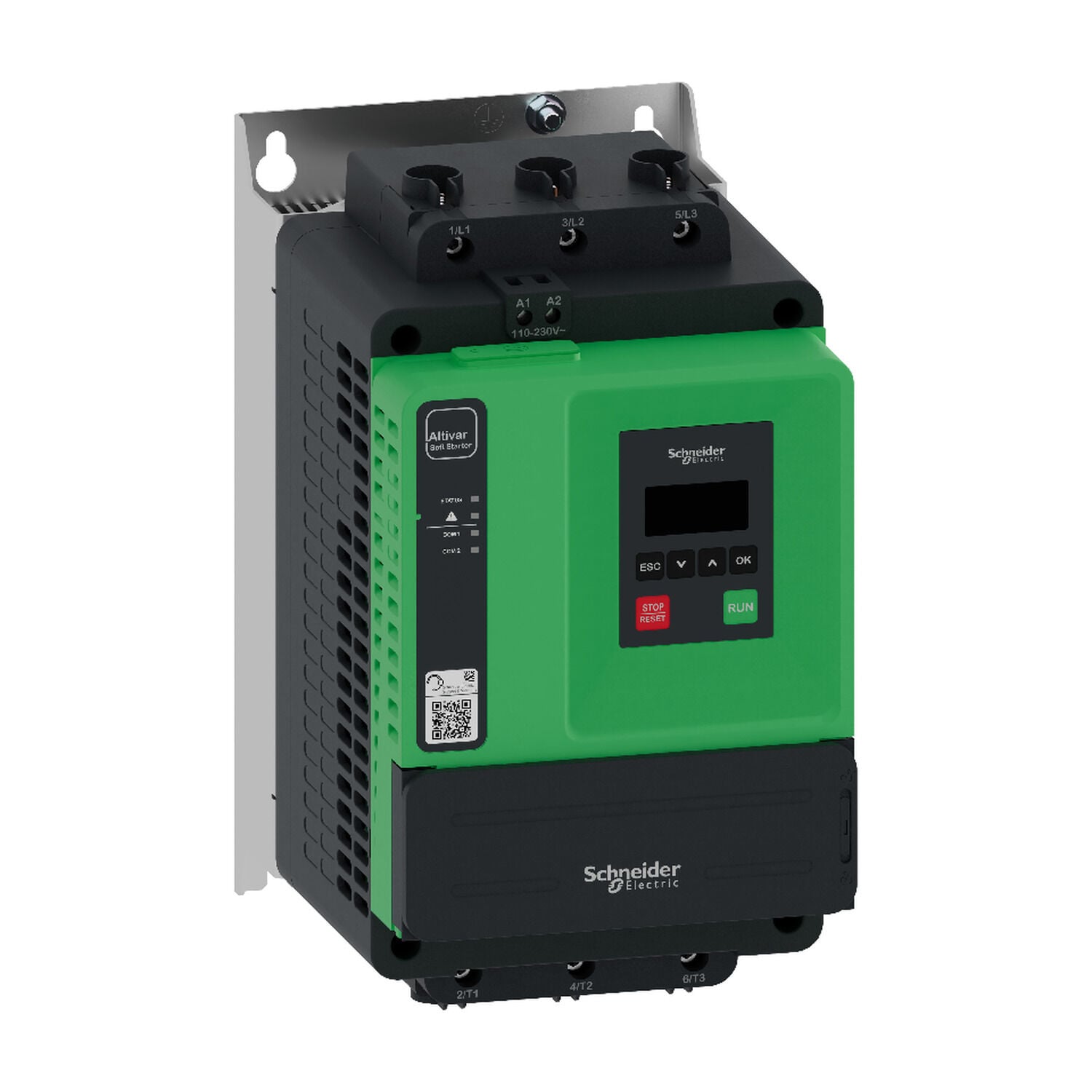 Schneider Electric ATS430C11S6 Yumuşak Yolverici, Altivar Yumuşak Yolverici ATS430, 110A, 208 ila 600V AC, kontrol gerilimi 110 ila 230V AC
