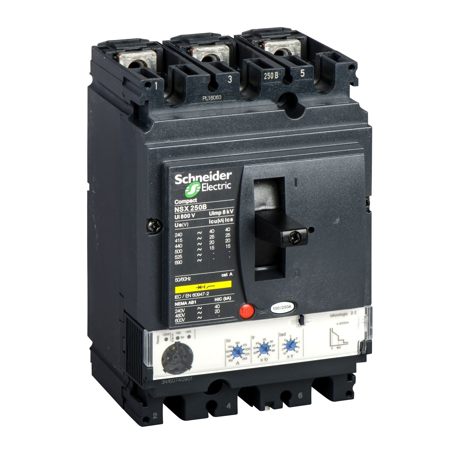 Schneider Electric C25N32D250 Nsx250N  Micrologic 2.2 50Ka