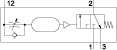 Festo 3488 VZB-3-1/4 Zaman geciktirmeli valf