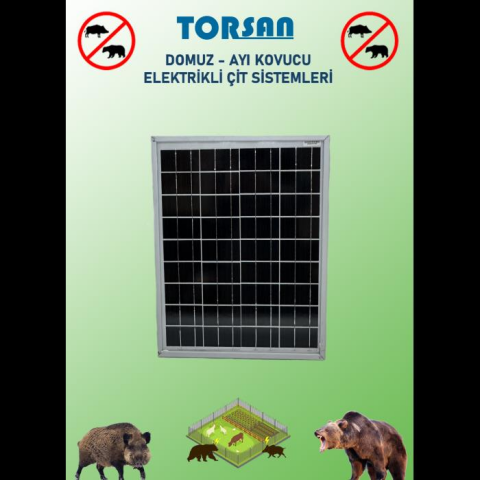 TORSAN GÜNEŞ PANELLİ PRO 2000 Elektrikli Çit Sistemi ( Domuz - Ayı Kovucu ) 2000MT