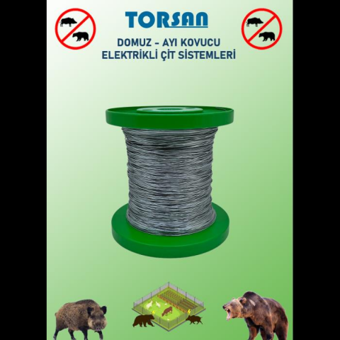 TORSAN GÜNEŞ PANELLİ PRO 2000 Elektrikli Çit Sistemi ( Domuz - Ayı Kovucu ) 2000MT