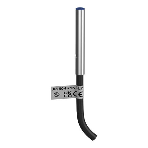 Telemecanique Sensors XS504R1NBL2 Minyatür endüktif sensör, D4 düz, L31mm, paslanmaz çelik, Sn0.8mm, kablo 2m