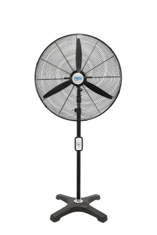 Hims Hef-Ak650 190W 65 Cm Siyah 3 Kanat Kumandalı Sanayi Tipi Ayaklı Vantilatör