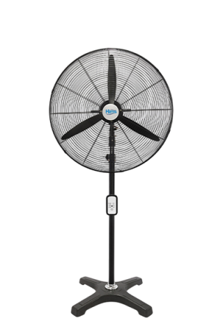 Hims Hef-Ak650 190W 65 Cm Siyah 3 Kanat Kumandalı Sanayi Tipi Ayaklı Vantilatör