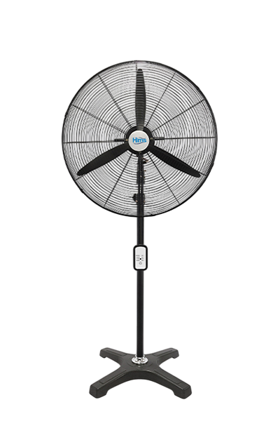 Hims Hef-Ak750 210W 75 Cm Siyah 3 Kanat Kumandalı Sanayi Tipi Ayaklı Vantilatör