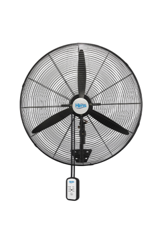 Hims Hef-Dk650 190W 65 Cm Siyah 3 Kanat Kumandalı Sanayi Tipi Duvar Vantilatörü